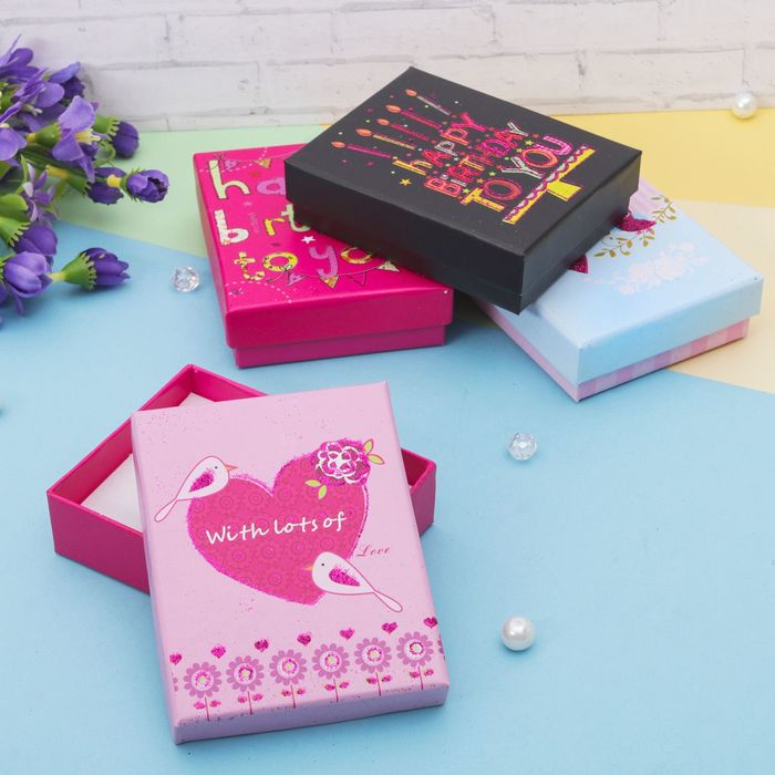 Коробочка подарочная под набор "Праздник" 7*9*3, цвет МИКС