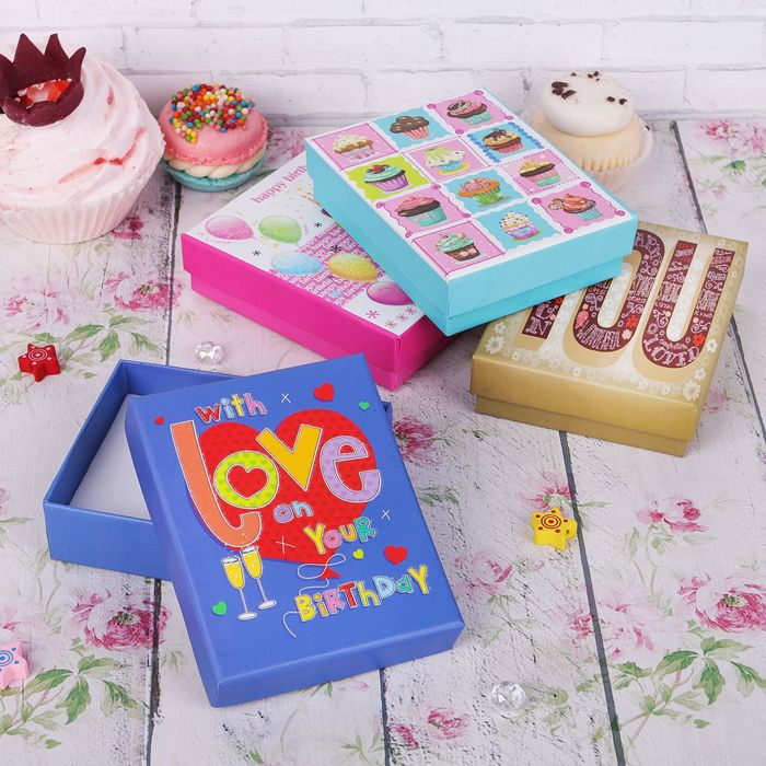 Коробочка подарочная под набор "С любовью" 7*9*3, цвет МИКС