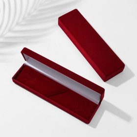 Футляр под зажим для галстука/кулон 'Прямоугольник классический', цвет красный, вставка красная Ош