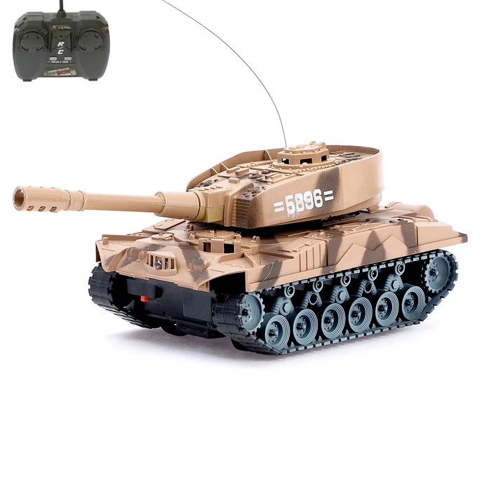 Танк радиоуправляемый "Т-64", аккумулятор, свет, звук, цвета МИКС