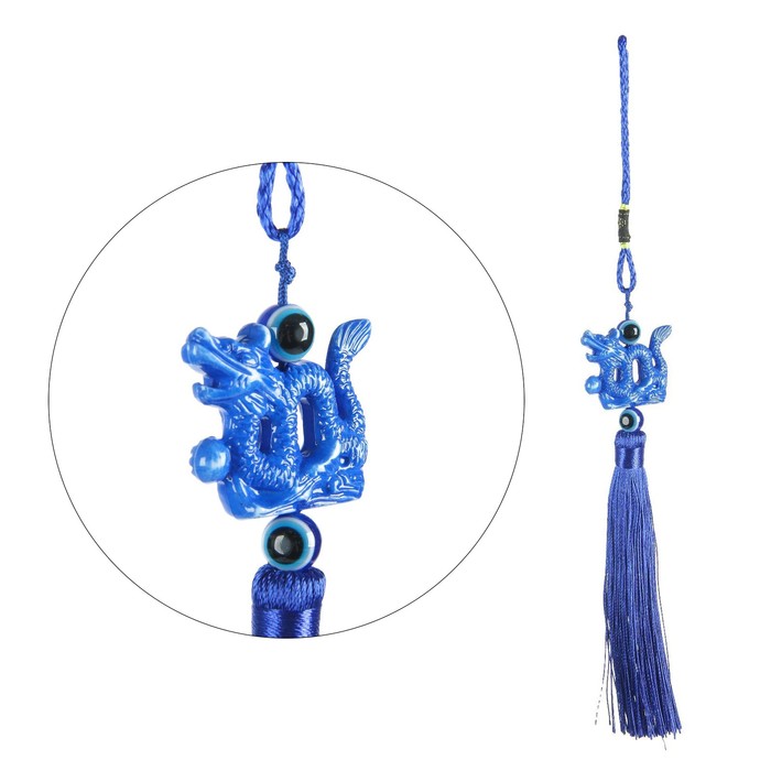 Подвеска от сглаза "Синий дракон" 26 см