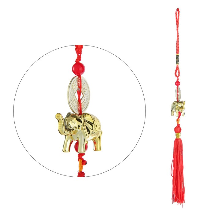 Подвеска "Слон с монетой" 30 см