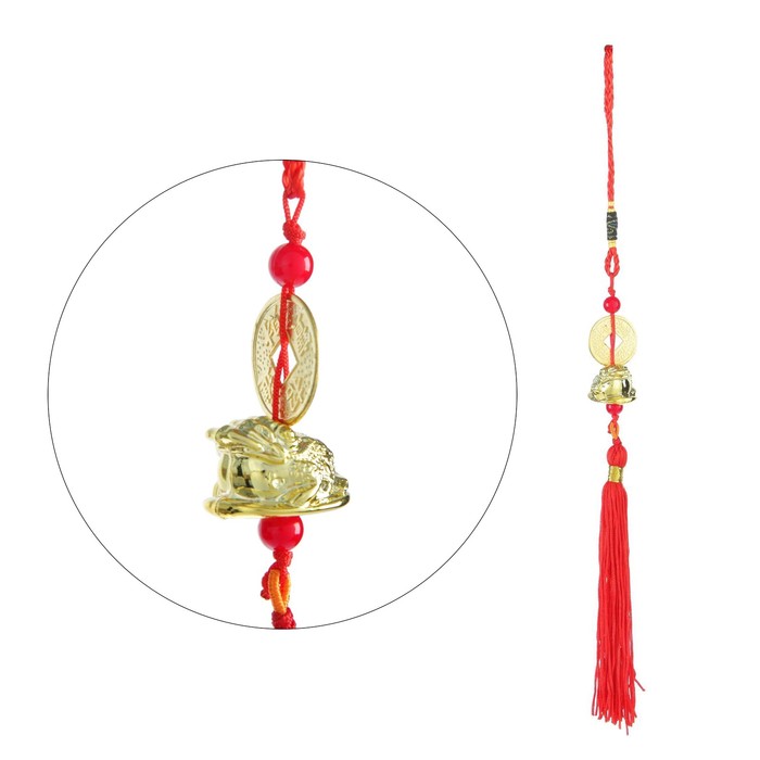 Подвеска "Денежная жаба с монетой" 30 см