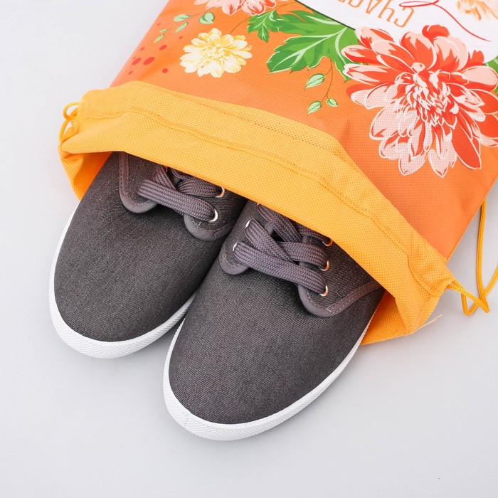 Мешок для обуви "Счастье всегда со мной", 26 х 37,5 см