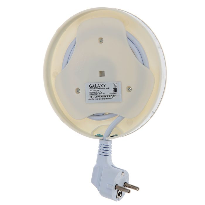 Чайник электрический Galaxy GL 0503, 1.4 л, 1400 Вт, керамика, белый