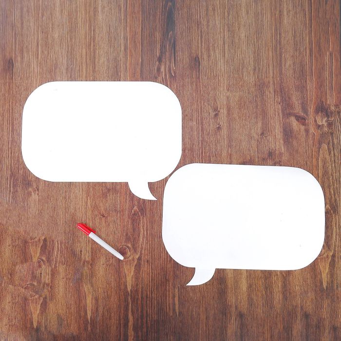 Маркерная мини-доска "Чат" набор 2 шт., вместе 40х50 см, с маркером