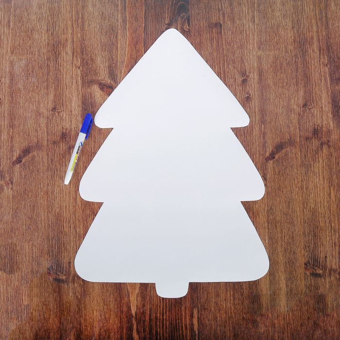 Маркерная мини-доска "Елочка" 50х36 см, маркер в комплекте