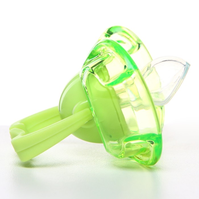 Пустышка силиконовая ортодонтическая, с автоматическим защёлкиванием, от 0 до 6 мес., цвета МИКС