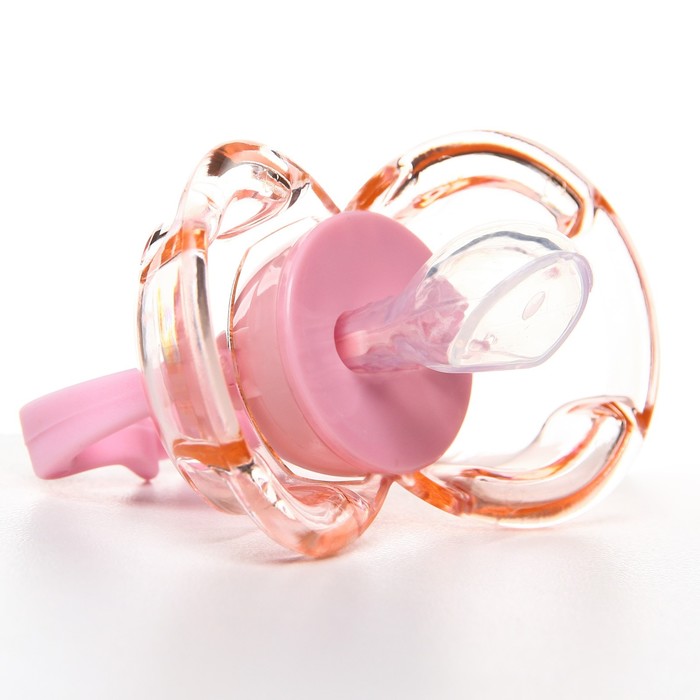 Пустышка силиконовая ортодонтическая, с автоматическим защёлкиванием, от 0 до 6 мес., цвета МИКС