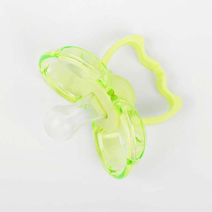 Пустышка силиконовая ортодонтическая, с автоматическим защёлкиванием, от 0 до 6 мес., цвета МИКС