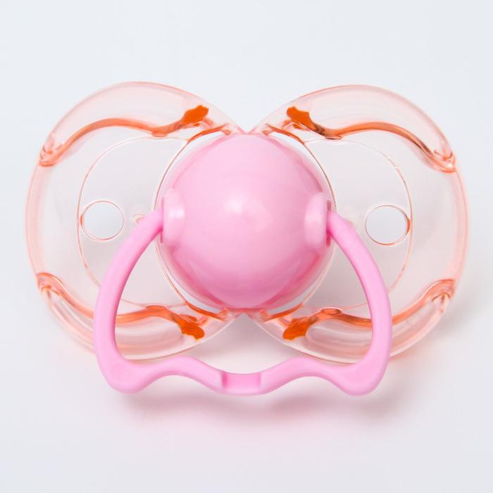 Пустышка силиконовая ортодонтическая, с автоматическим защёлкиванием, от 0 до 6 мес., цвета МИКС