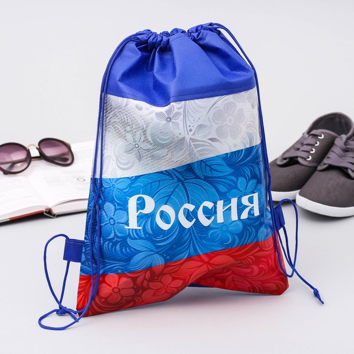 Мешок для обуви "Россия", 26 х 37,5 см