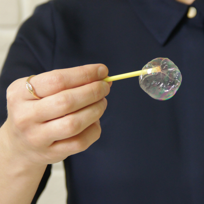 Нелопающиеся мыльные пузыри с трубочкой для выдувания , набор 3 шт