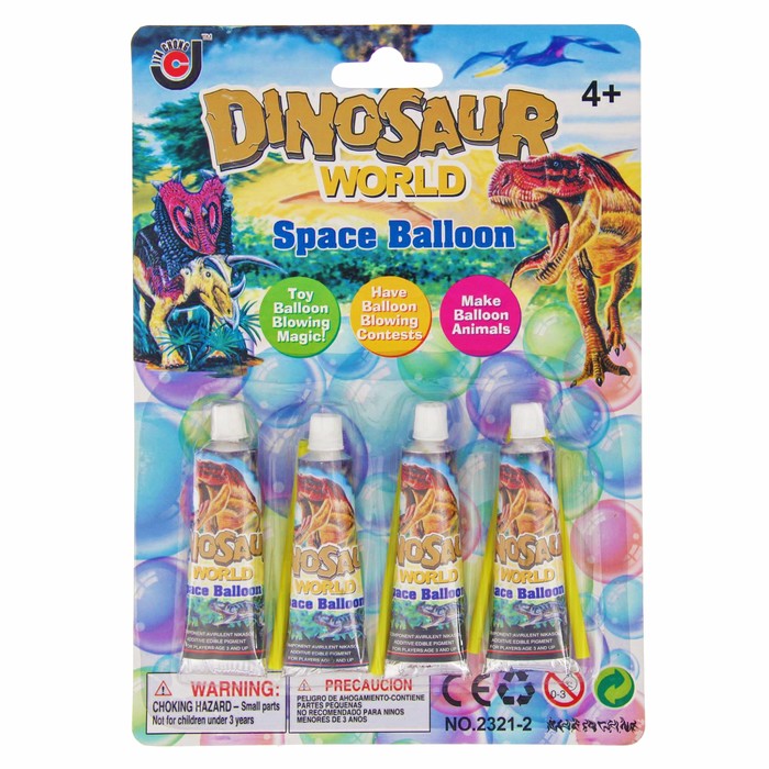 Нелопающиеся мыльные пузыри с трубочкой для выдувания , набор 4 шт