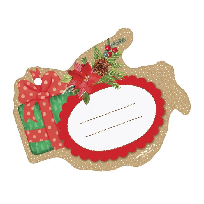 Шильдик декоративный на подарок «Веселый праздник», 10 × 8,1 см