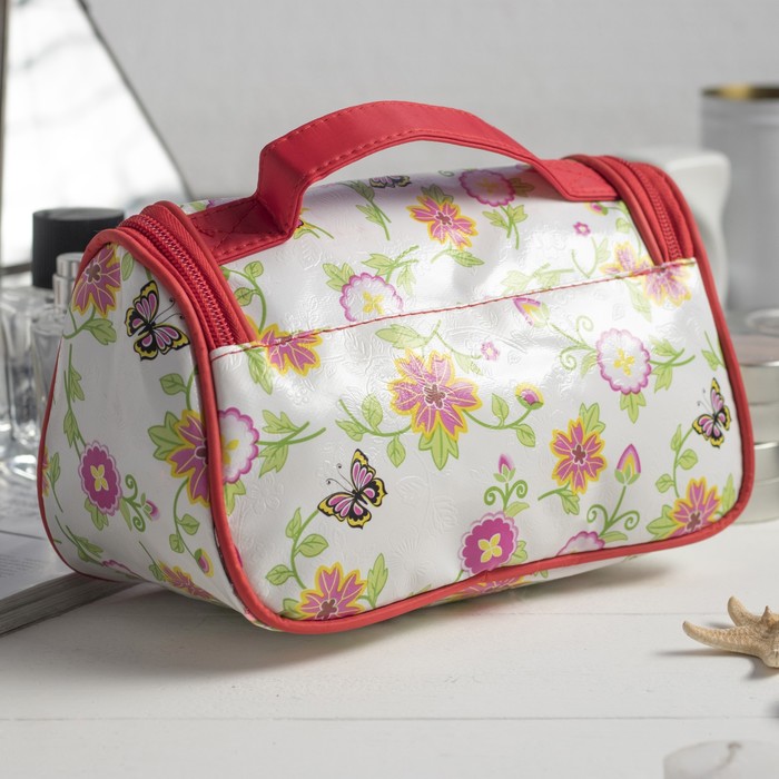 Косметичка сумка «Фантазия», отдел на молнии, цвет белый