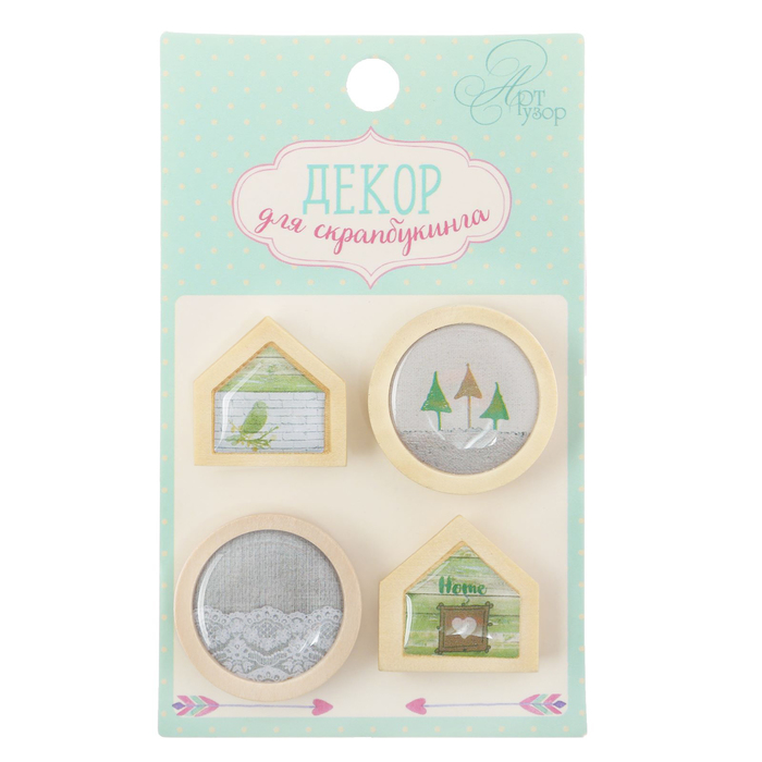 Декор для скрапбукинга "Любимый дом", 6 х 10 см