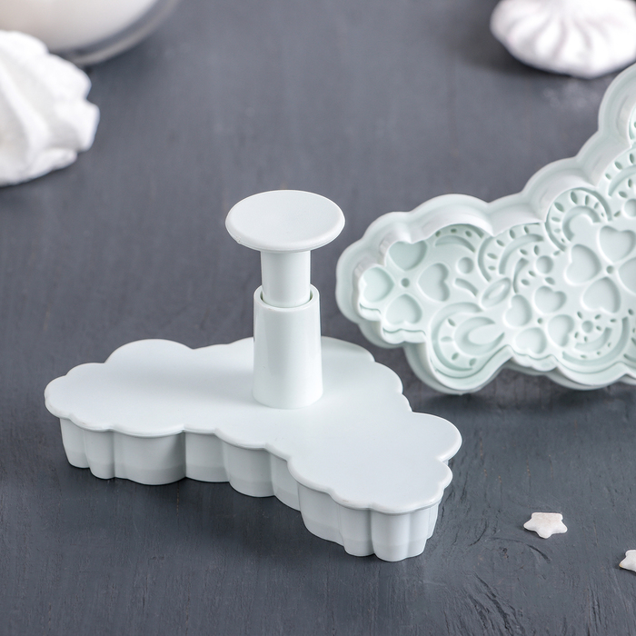 Набор плунжеров кондитерских для марципана и теста "Кружева", 2 шт.