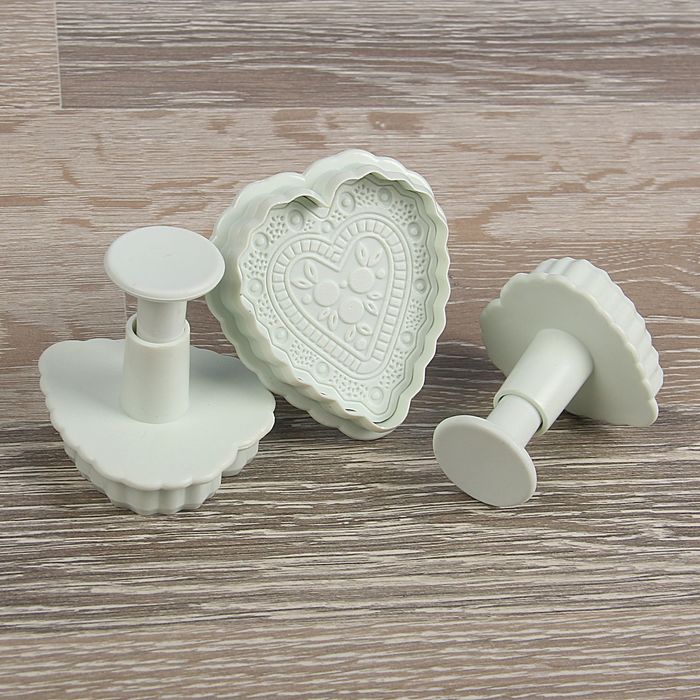 Набор плунжеров кондитерских "Кружева сердце", 3 шт