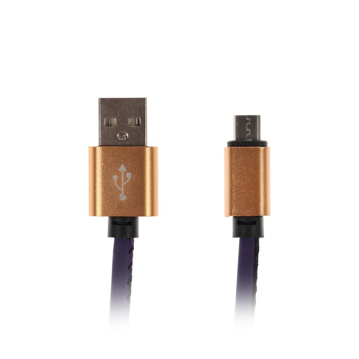 Провод Luazon, USB-microUSB, меняет цвет от прикосновения, фиолетово-розовый
