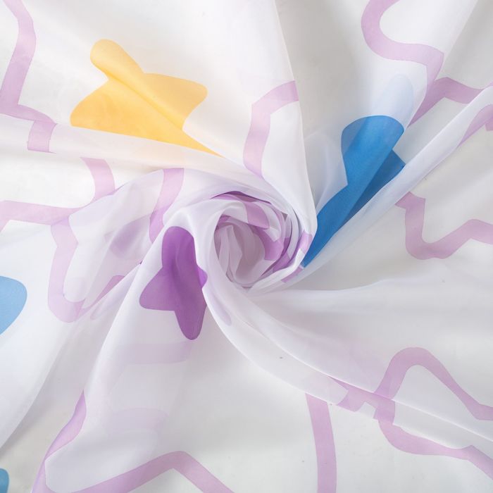 Тюль "Этель" Звёзды без утяжелителя, ширина 135 см, высота 270 см