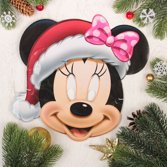 Маска карнавальная "Минни Маус" (новогодняя), 30 х 29,3 см