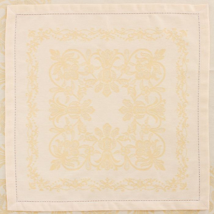 Столовый набор "Этель" (скатерть 150х200 см, салфетки 45х45 см - 6 шт.) цвет шампань, хл. с ВМГО