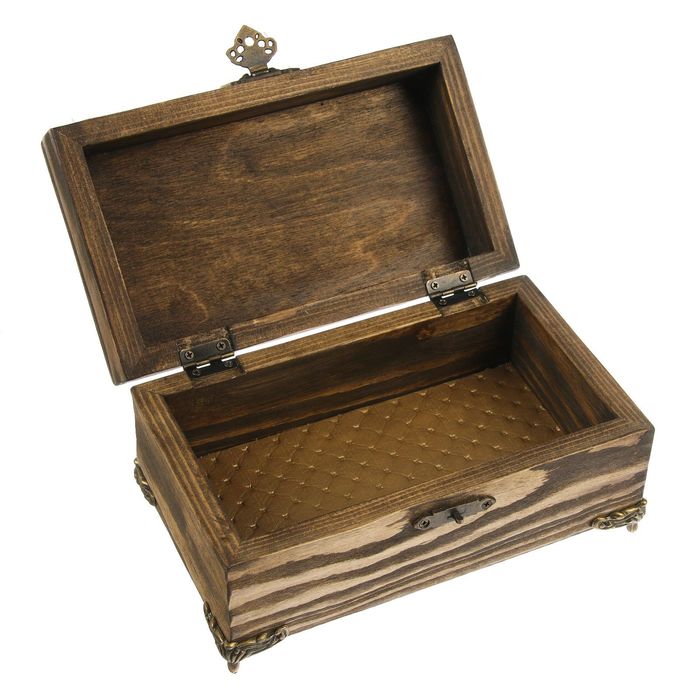 Шкатулка дерево "Два бакса" 18х10,5х8 см