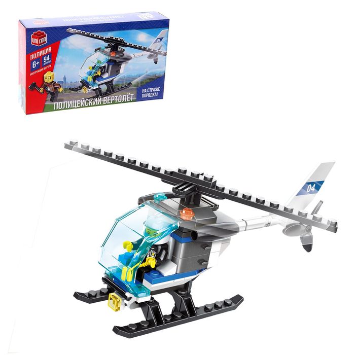 Конструктор «Полицейский вертолёт», 94 детали