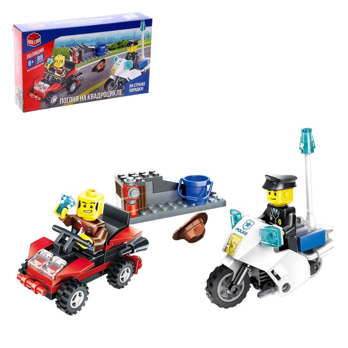 Конструктор «Погоня на квадроцикле», 88 деталей