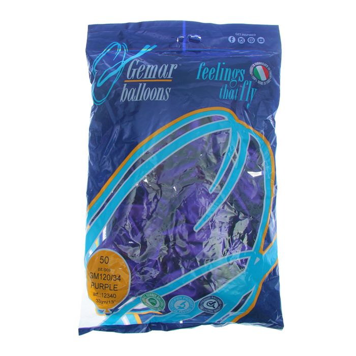 Шар латексный 14"/34 Металл Purple 50 шт. G