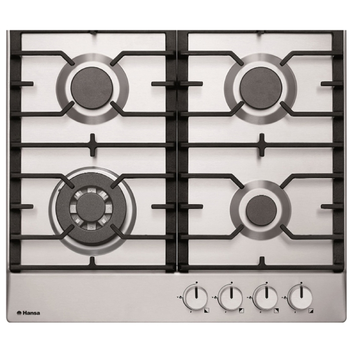 Варочная поверхность Hansa BHGI63130, газовая, 4 конфорки, серебристый