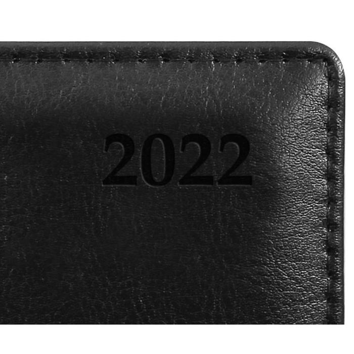 Еженедельник датированный 2017г А6 Letts GLOBAL DELUXE натуральная кожа, белый блок, золотой срез, черный