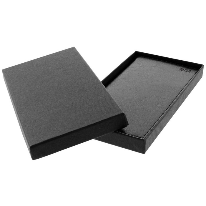 Еженедельник датированный 2017г А6 Letts GLOBAL DELUXE натуральная кожа, белый блок, золотой срез, черный