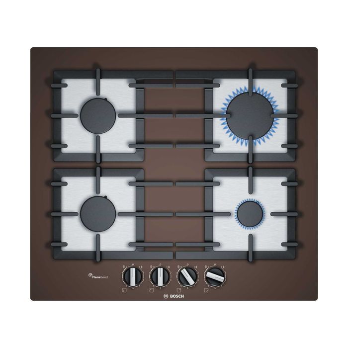Варочная поверхность Bosch PPP6A4B90R, газовая, коричневый