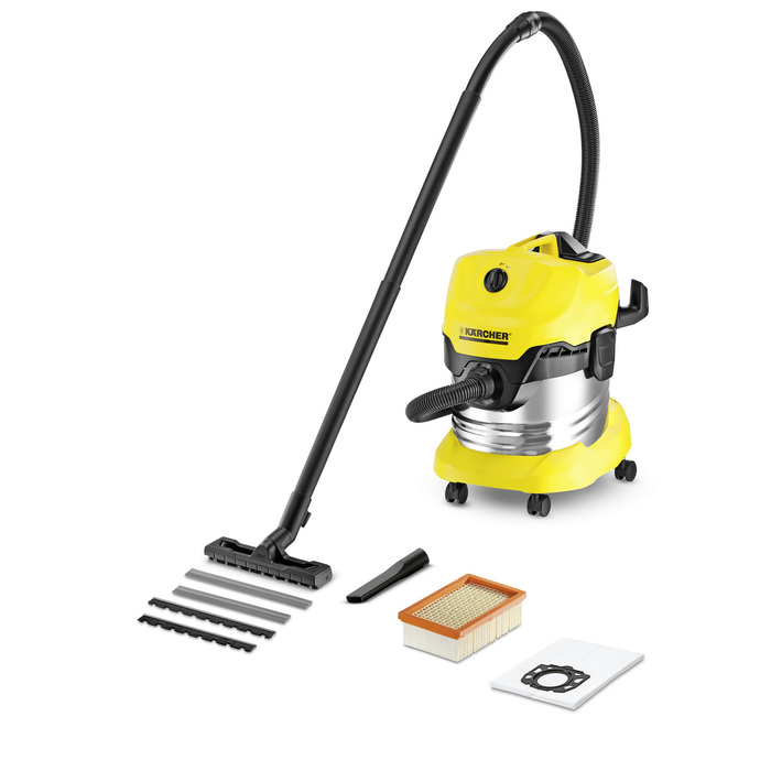 Пылесос Karcher WD4 Premium, 1500 Вт, 20 л, желтый/черный
