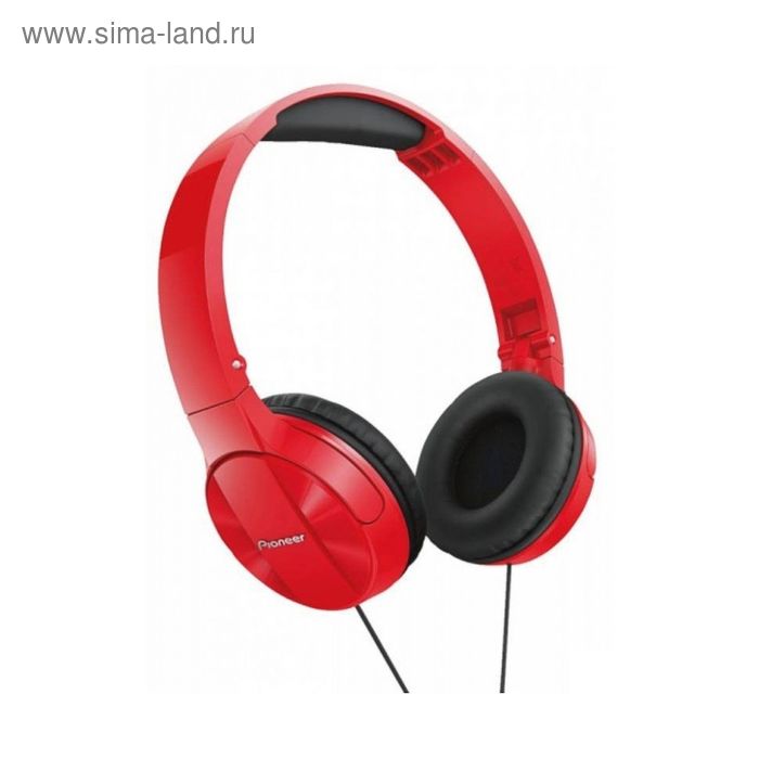 фото Наушники pioneer se-mj503-r, мониторные, оголовье, провод 1.2 м, красные