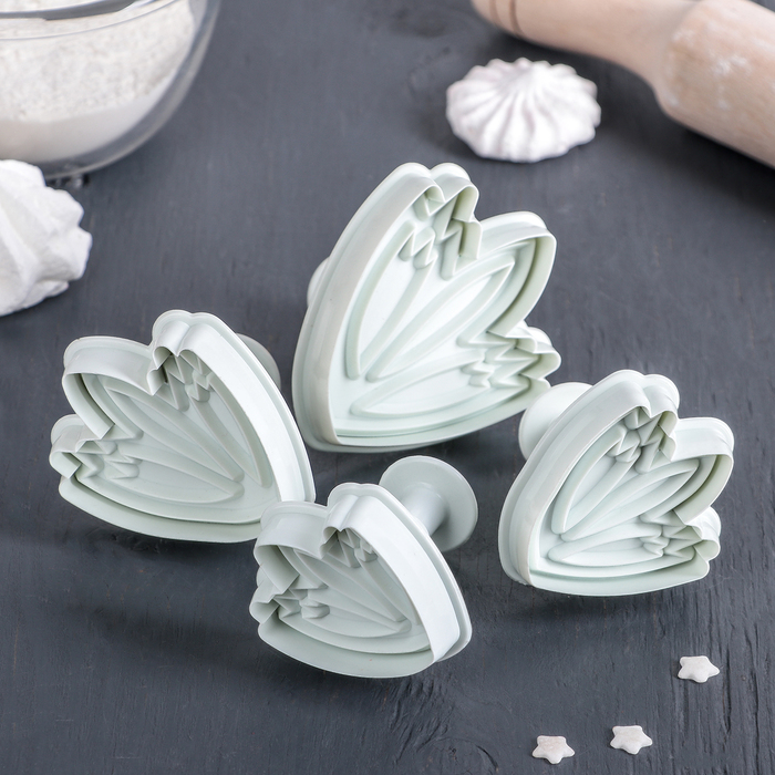Набор плунжеров кондитерских "Лепестки", 4 шт