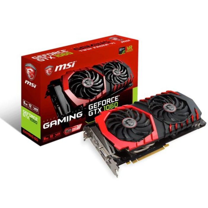 Видеокарта MSI GeForce GTX 1060 GAMING 6G,192bit,GDDR5,1531/8000,DVI,HDMI,DP