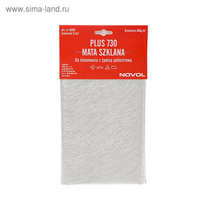 

Стекломат NOVOL PLUS 730, плотность 300 г/м2, 0,5 м2 36001