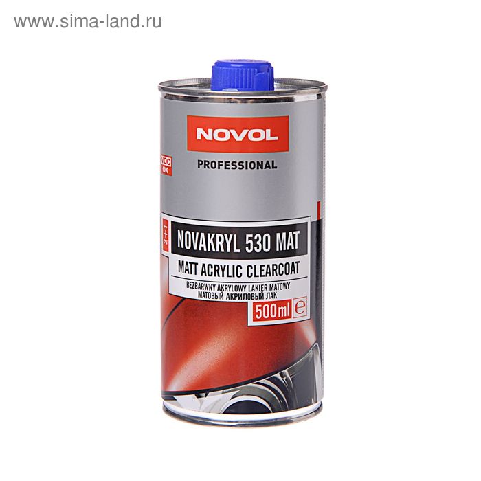 

Лак акриловый Novol NOVAKRYL 530, матовый 2+1, 500 мл 38332