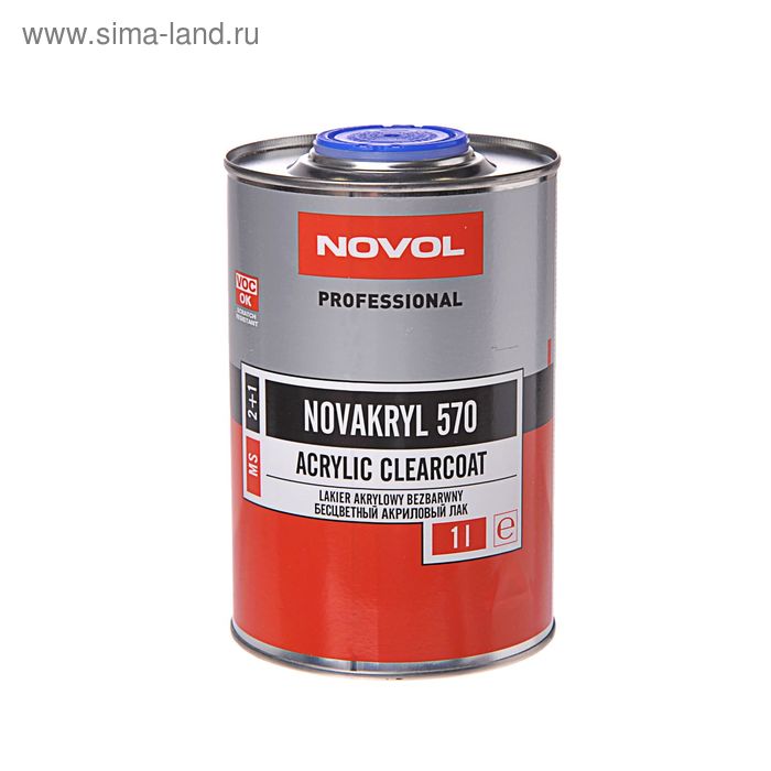 

Лак акриловый Novol бесцветный NOVAKRYL 570 MS 2+1, 1 л 38071