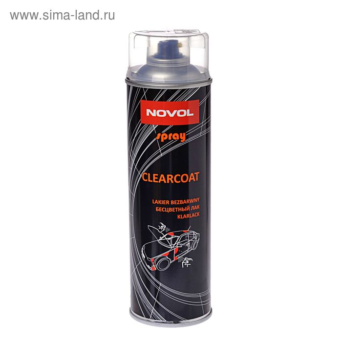 Лак бесцветный Novol SPRAY CLEARCOAT, 500 мл 34002