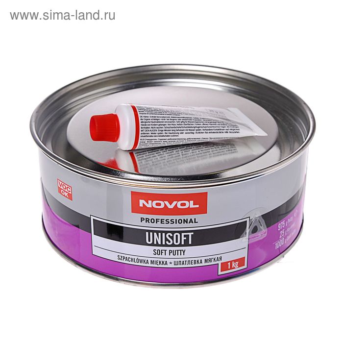 

Шпатлёвка Novol UNISOFT 1 кг + отвердитель 1153