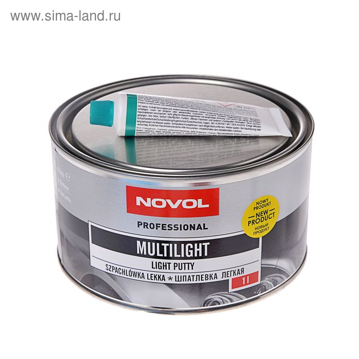 

Шпатлёвка лёгкая Novol MULTILIGHT 1 л + отвердитель 90038