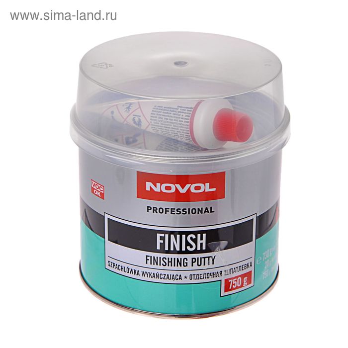 

Шпатлёвка отделочная Novol FINISH 750 г + отвердитель 1122