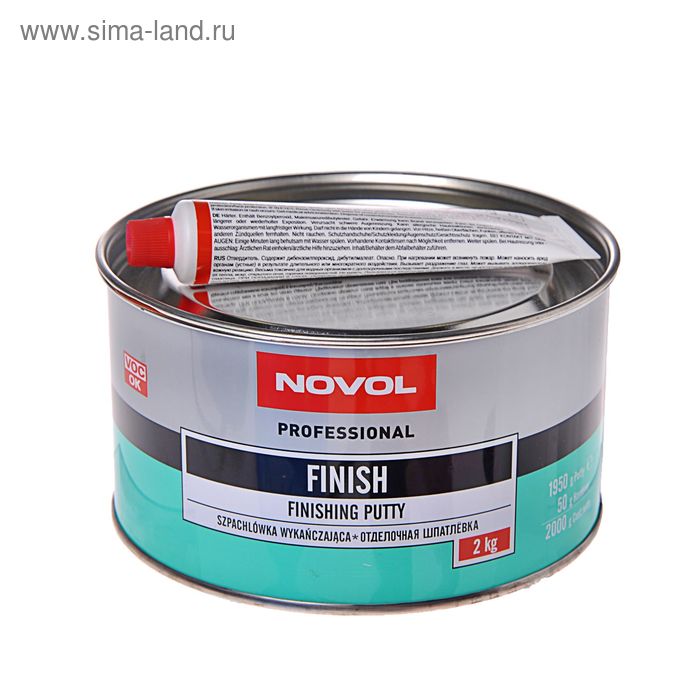 

Шпатлёвка отделочная Novol FINISH 2 кг + отвердитель 1125