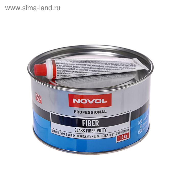 

Шпатлёвка со стекловолокном Novol FIBER 1,8 кг + отвердитель 1225