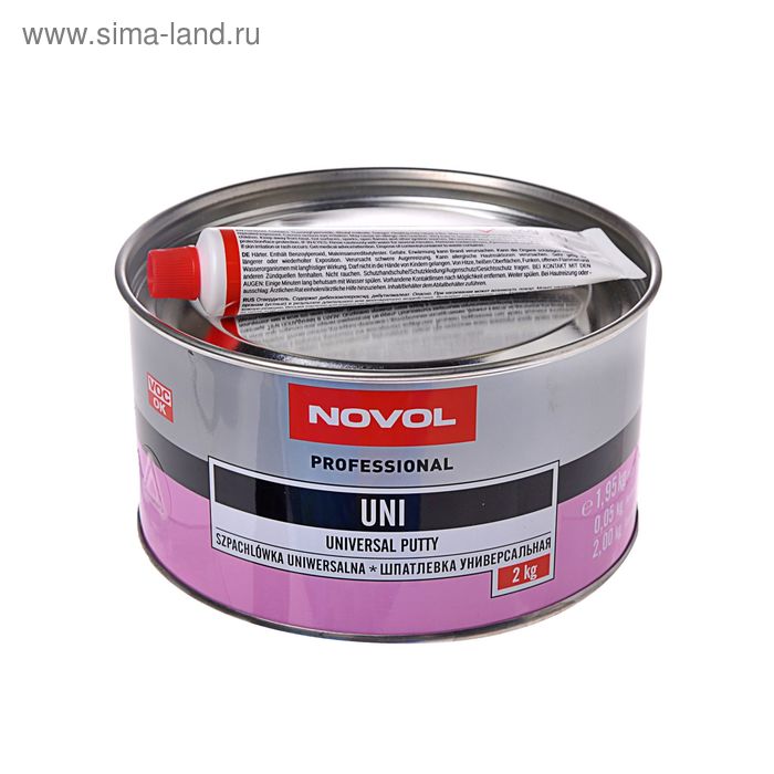 

Шпатлёвка универсальная Novol UNI 2 кг + отвердитель 1105