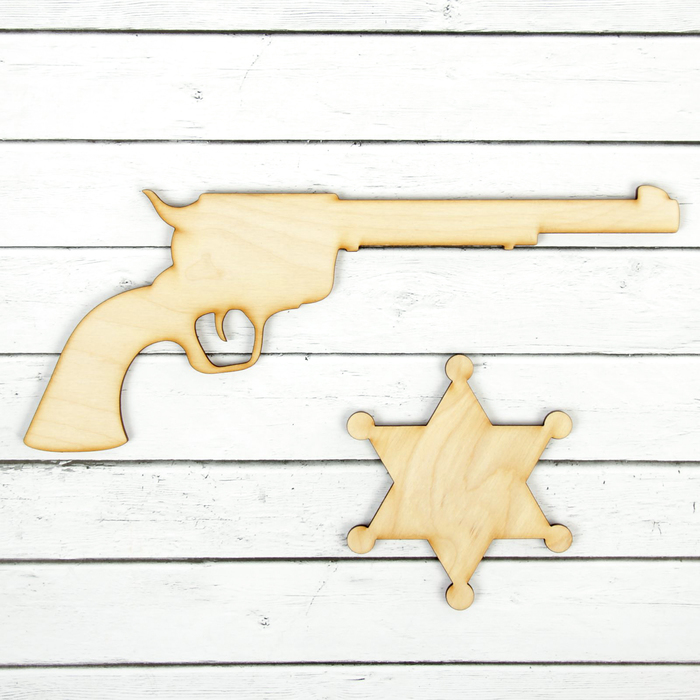 Ковбойский пистолет 21 × 15 см, со значком